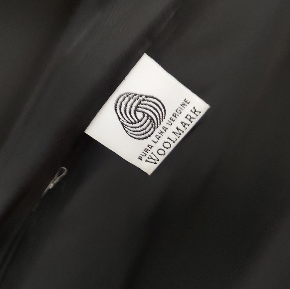 1964 Designer Caractère Black Wool Coat size 14-18 - Picture 3 of 3